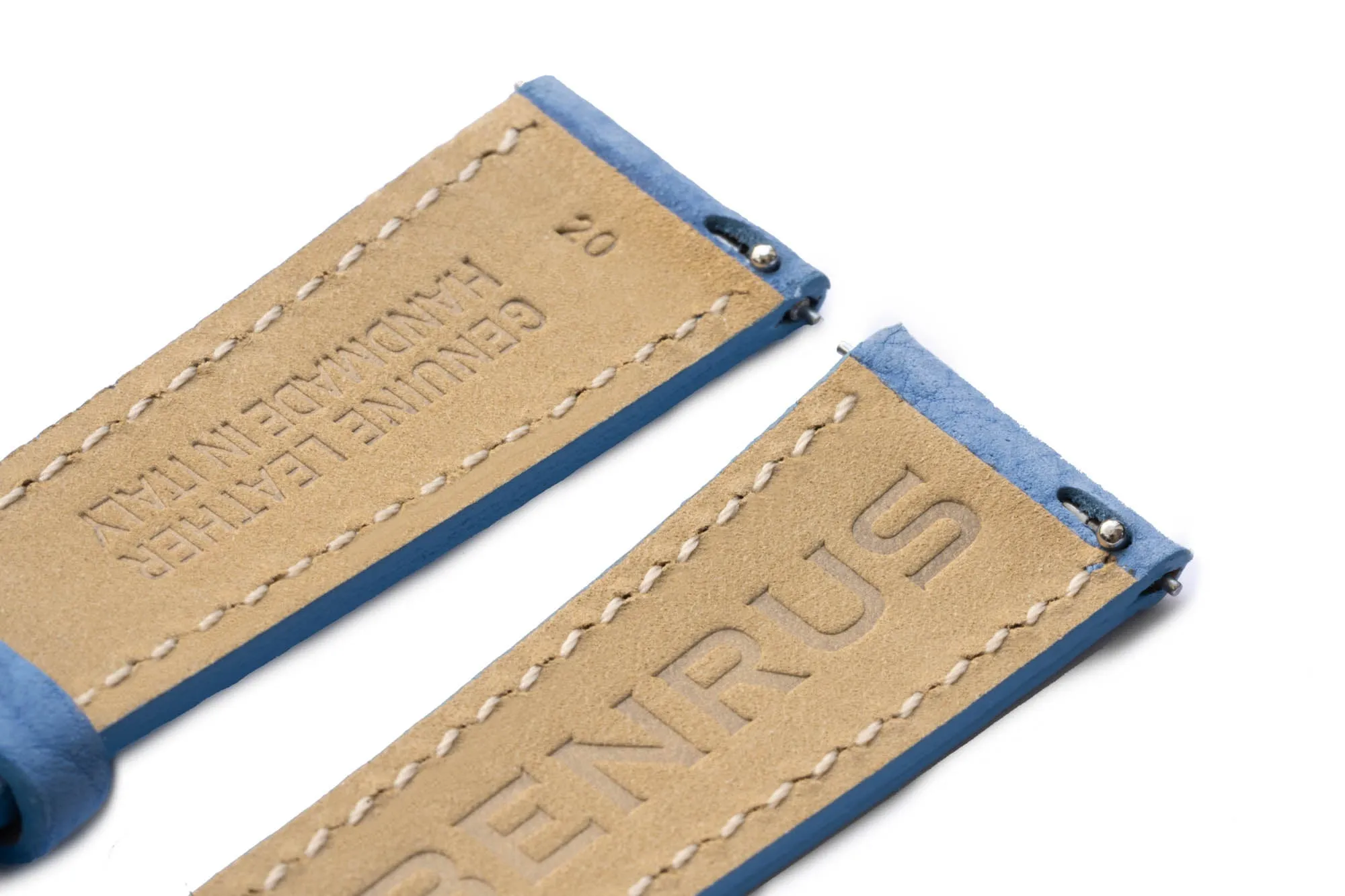 Blue Italian Leather 20mm Strap sold by Benrus product image thumbnail 2