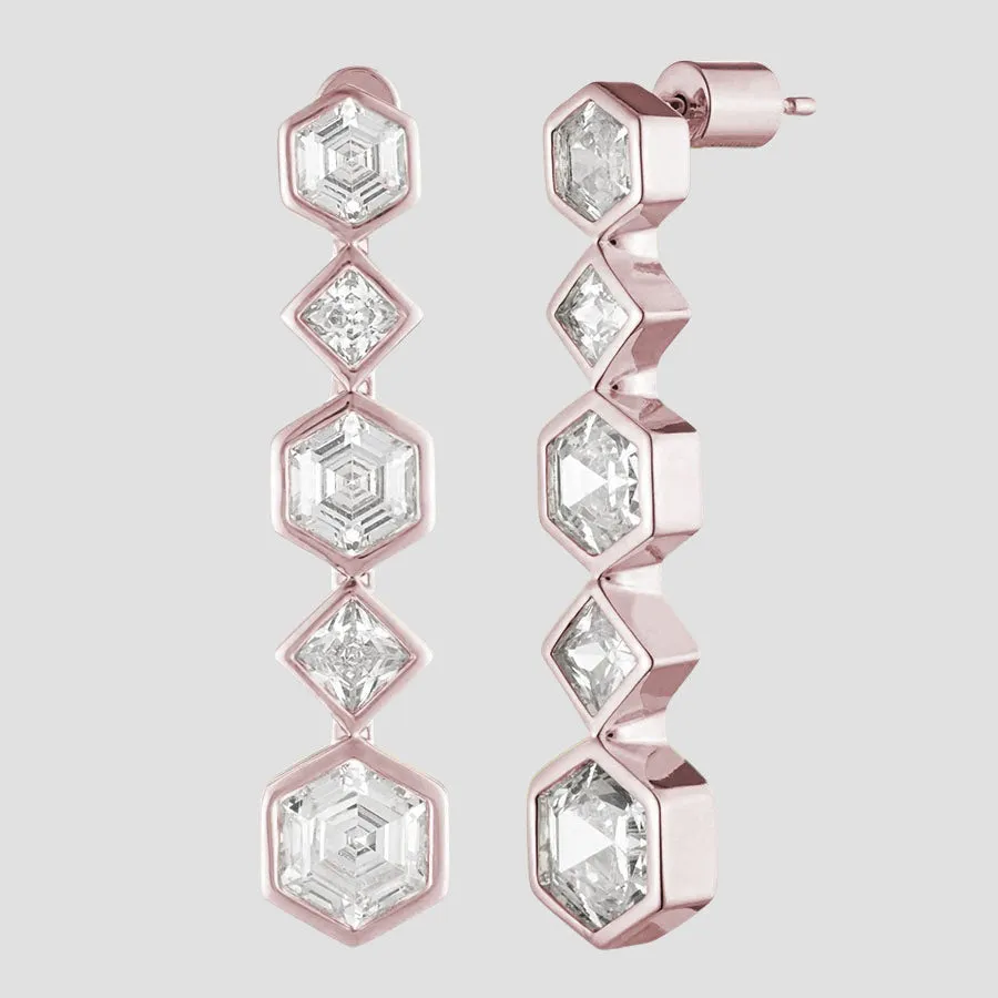 Milou Crystal Linear Drop Earrings sold by Bonheur Jewelry product image thumbnail 3