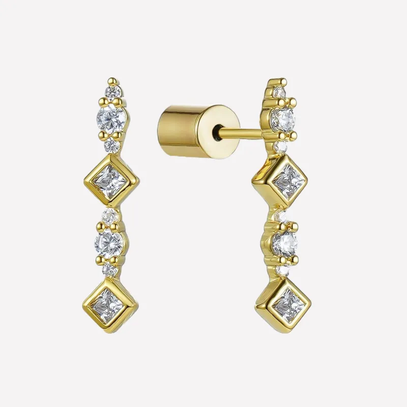 Évangeline Bar Stud Earrings sold by Bonheur Jewelry