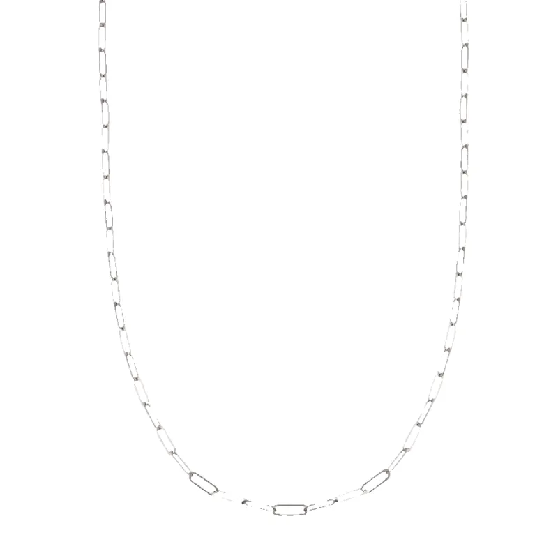 Dalila Silver Chain Link Necklace sold by Bonheur Jewelry