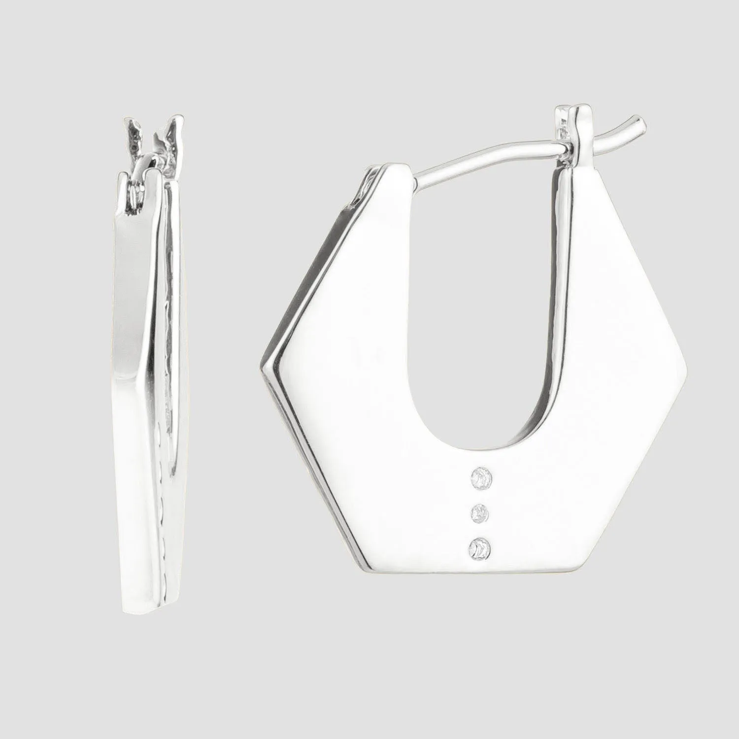 Mireille Hexagon Hoops sold by Bonheur Jewelry product image thumbnail 3
