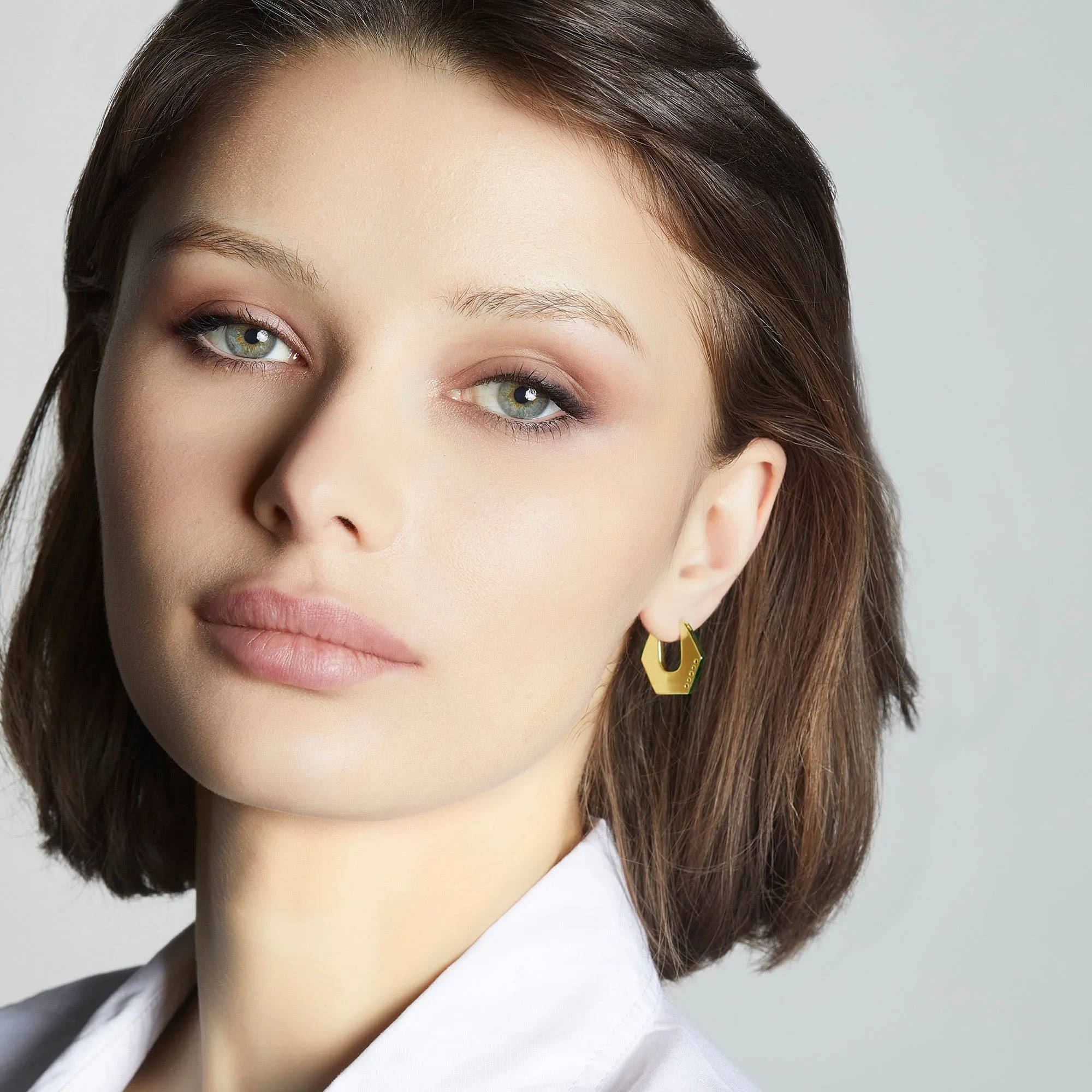 Mireille Hexagon Hoops sold by Bonheur Jewelry product image thumbnail 2