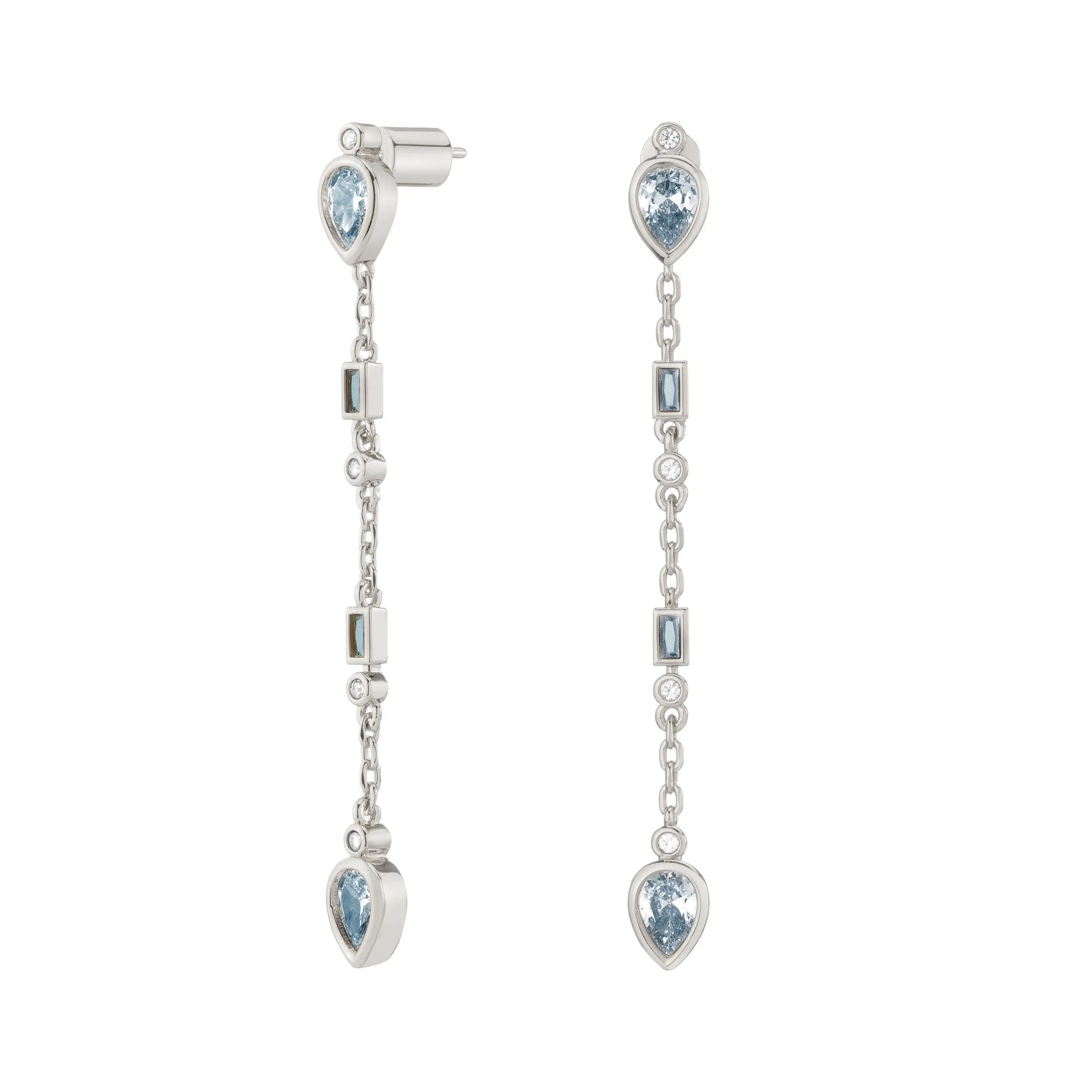 Amandine Crystal Dangle Earrings sold by Bonheur Jewelry product image thumbnail 3