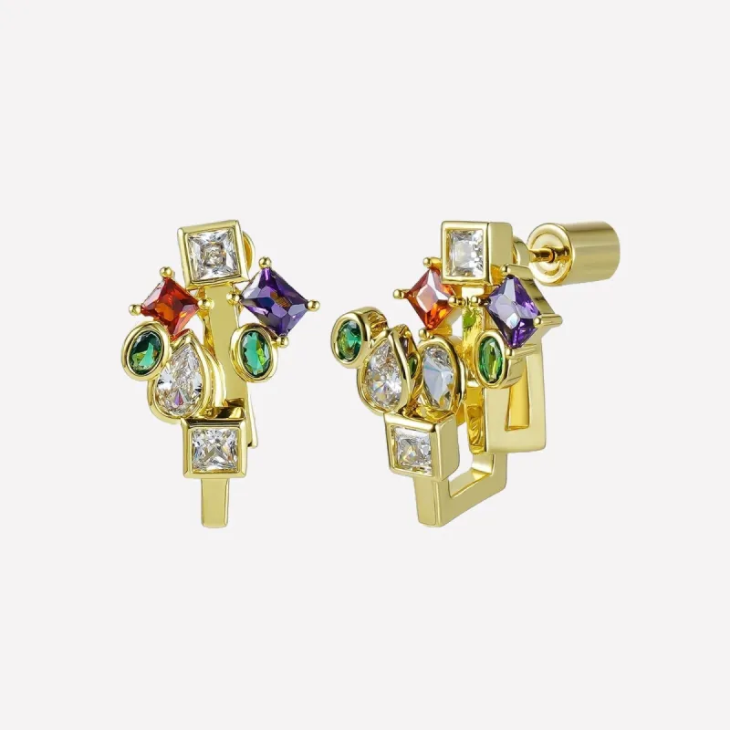 Fèlicitè Cluster Earrings made by Bonheur Jewelry