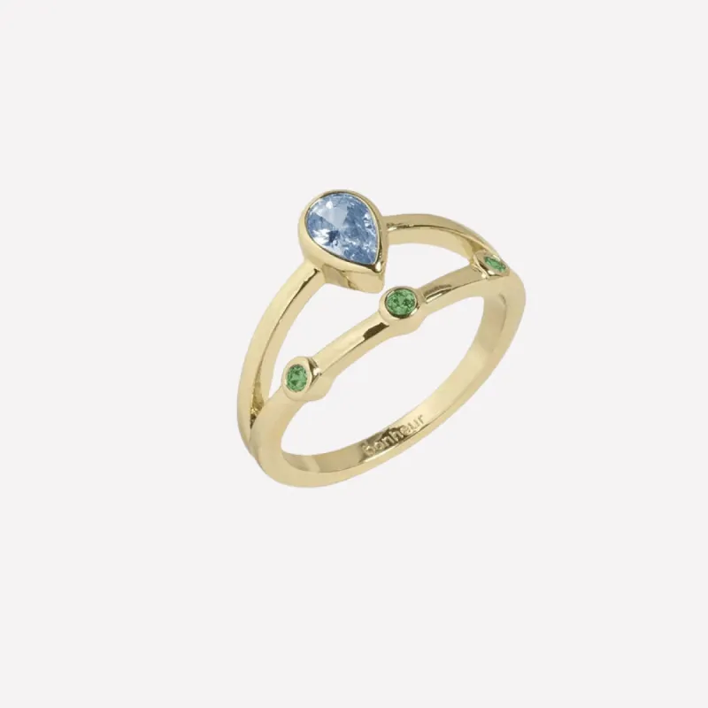 Aliane Multi-Color Stone Ring sold by Bonheur Jewelry