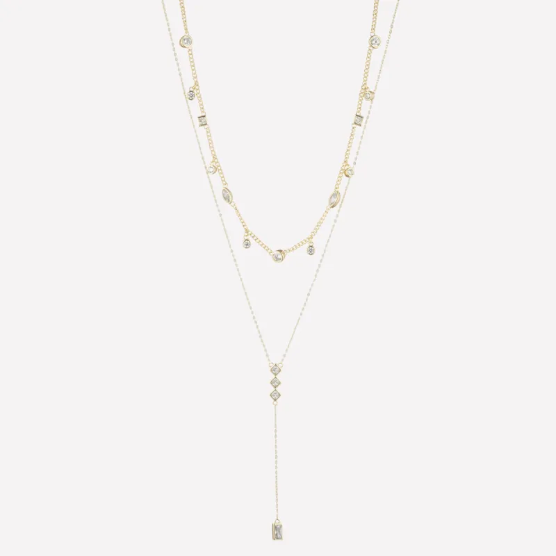 Josephine Lariat Chain Necklace sold by Bonheur Jewelry
