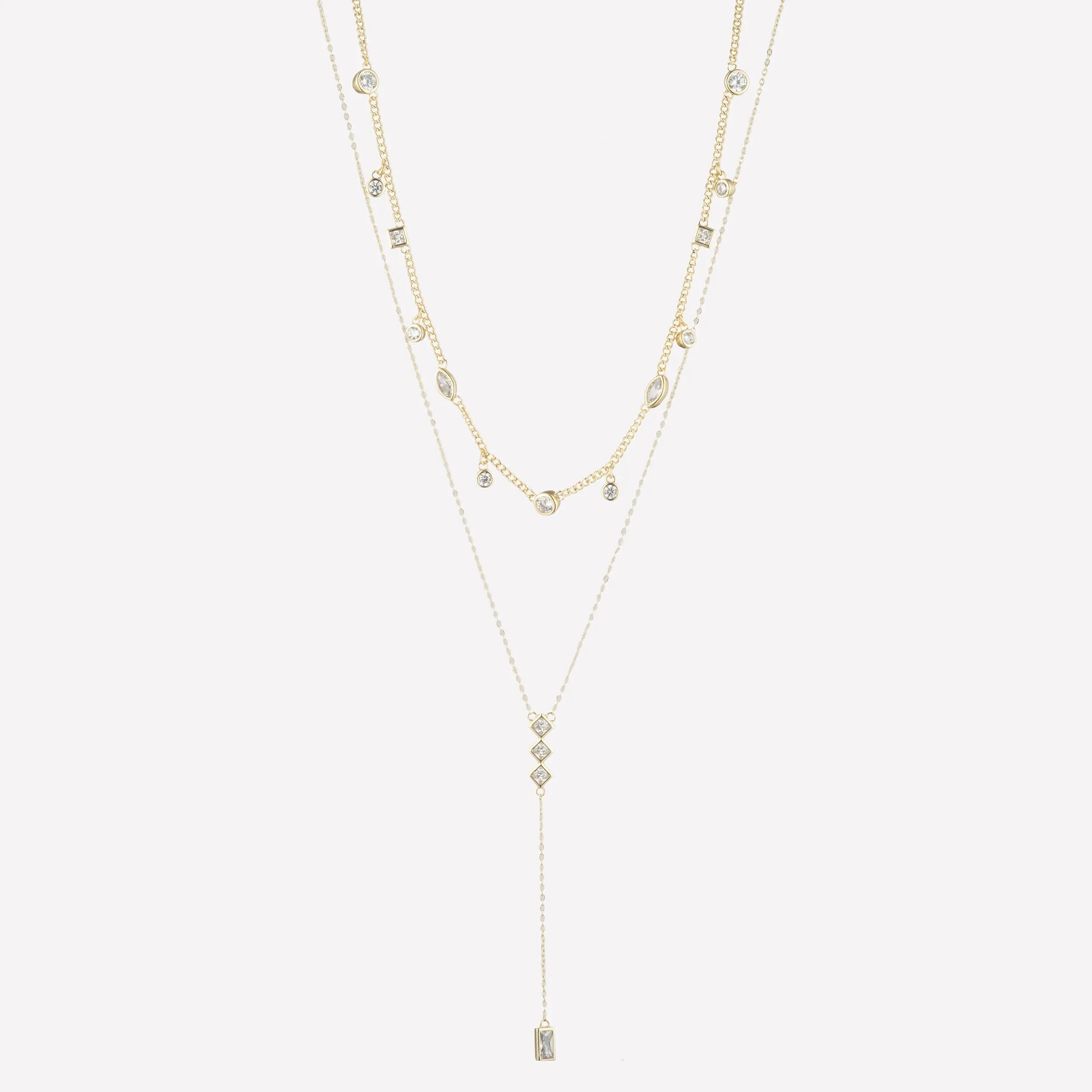 Josephine Lariat Chain Necklace sold by Bonheur Jewelry
