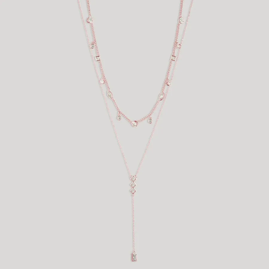 Josephine Crystal Lariat Necklace sold by Bonheur Jewelry product image thumbnail 5