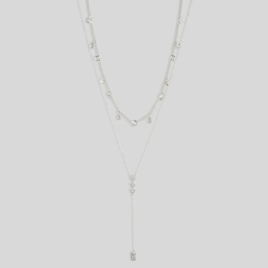 Josephine Crystal Lariat Necklace sold by Bonheur Jewelry product image thumbnail 3