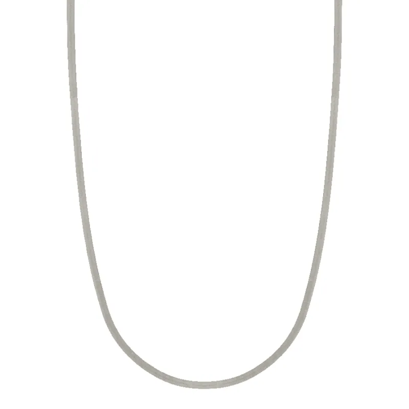Marena Herringbone Sterling Silver Necklace sold by Bonheur Jewelry