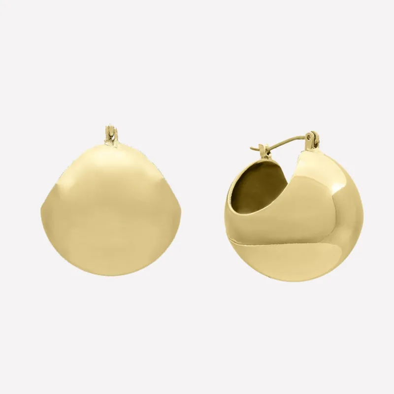 Roxane Gold Chunky Hoops sold by Bonheur Jewelry
