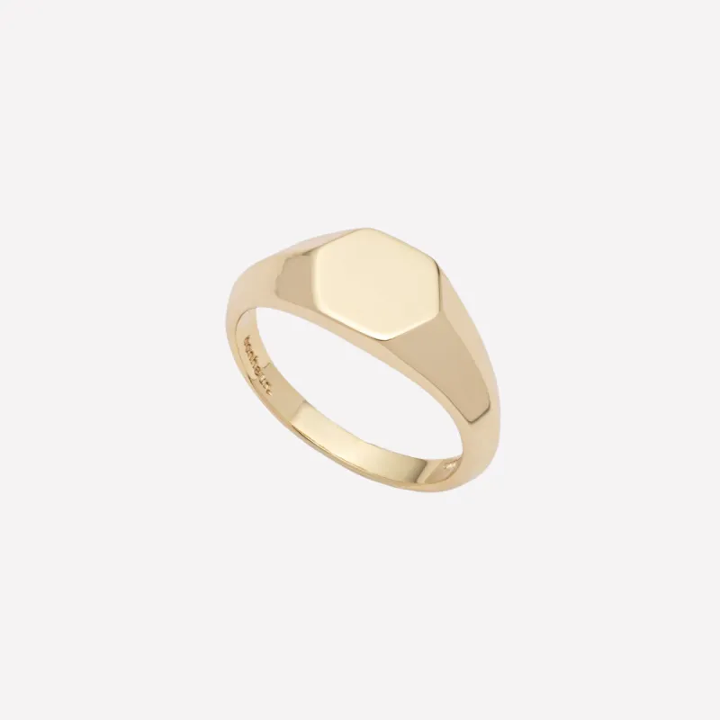Mabel Blank Signet Ring sold by Bonheur Jewelry
