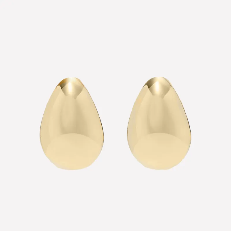 Clarisse Dome Hoop Earrings sold by Bonheur Jewelry