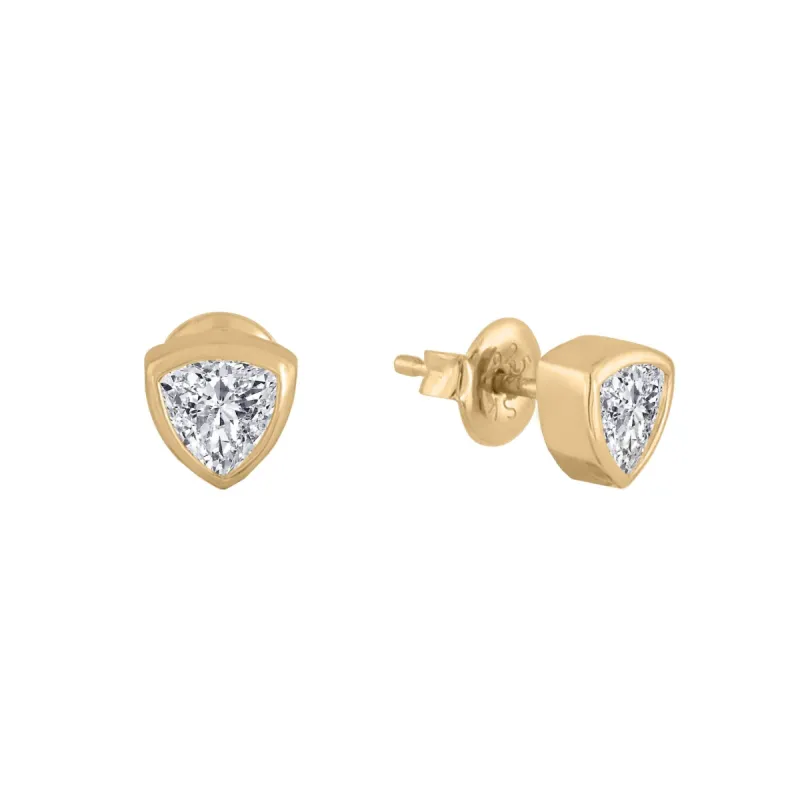 Lili Bezel Set Stud Earrings sold by Bonheur Jewelry