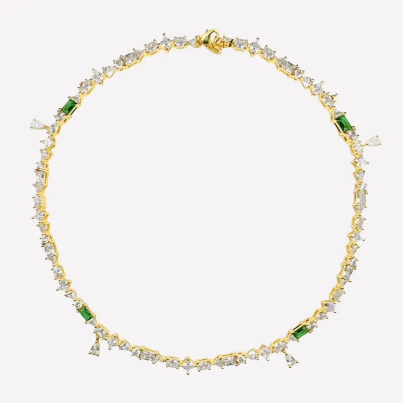 Lilou Wrapped Crystal Necklace sold by Bonheur Jewelry