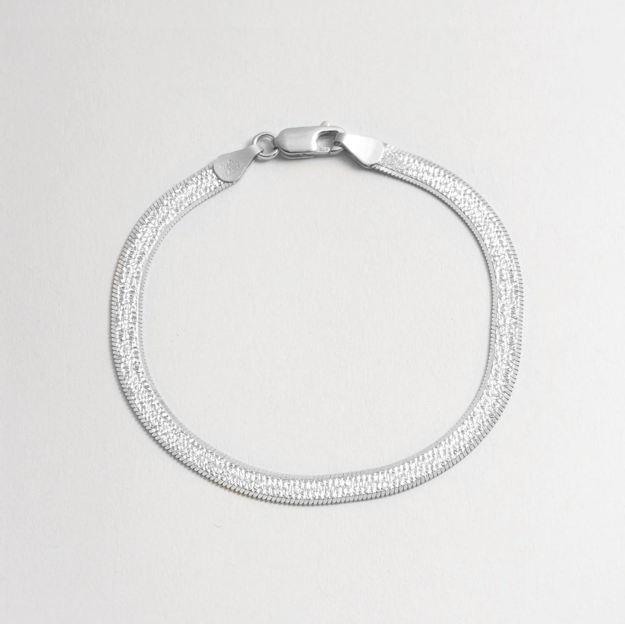 Cassie Sterling Silver Diamond Cut Bracelet sold by Bonheur Jewelry