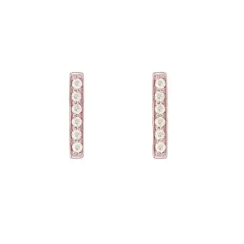 Bella Rose Gold Pave Studs sold by Bonheur Jewelry