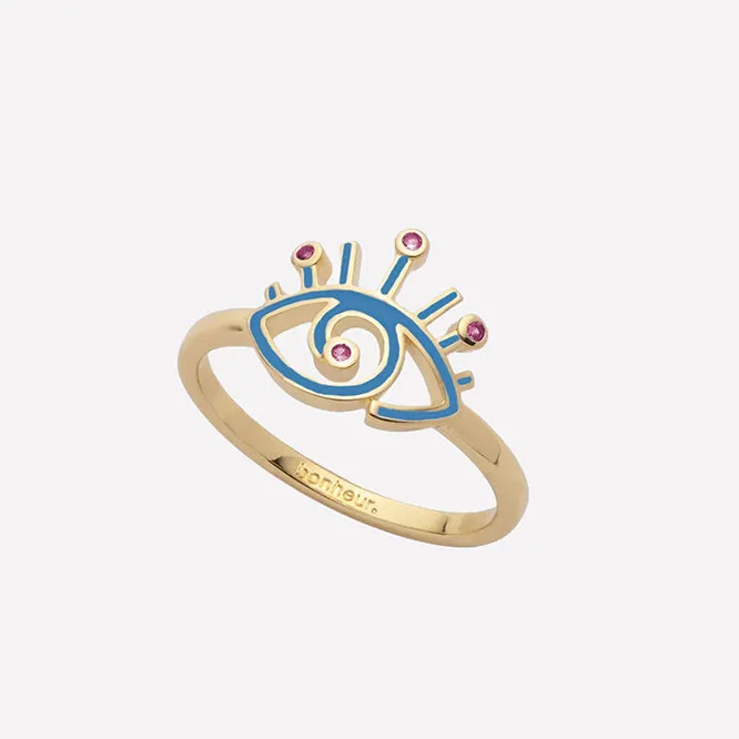 Shiva Enamel Ring sold by Bonheur Jewelry
