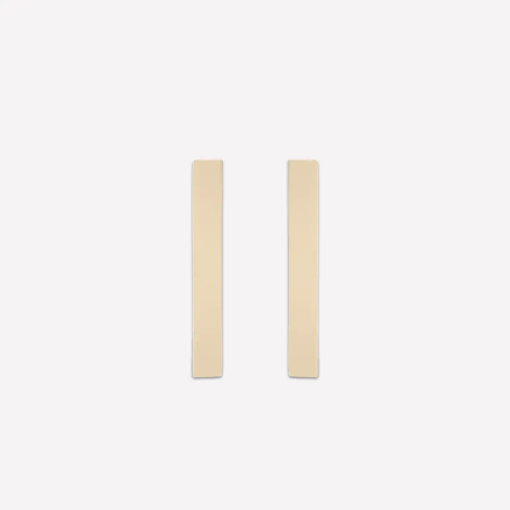 Bella G Flat Stud Earrings sold by Bonheur Jewelry