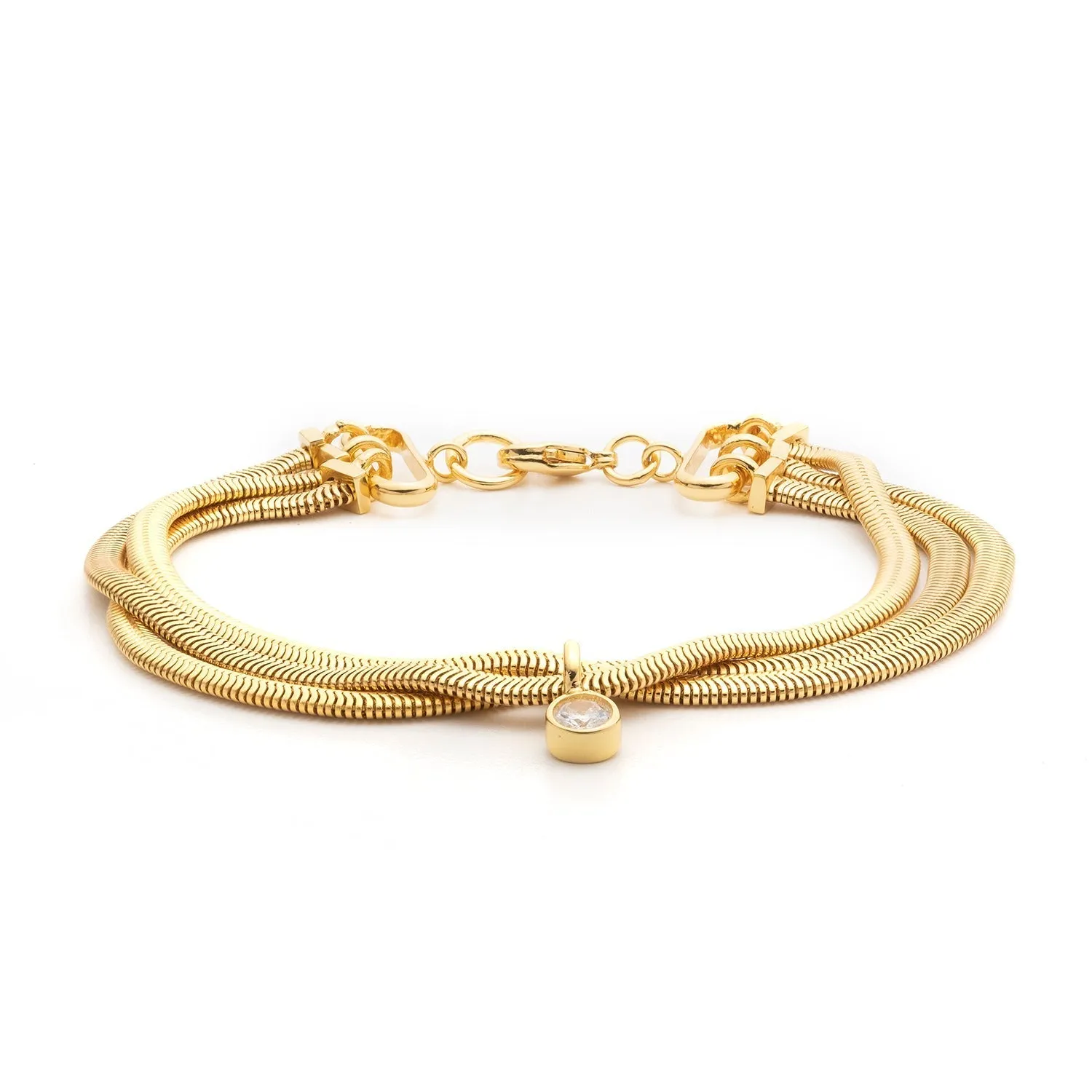 Lucile Golden Snake Bracelet sold by Bonheur Jewelry product image thumbnail 2