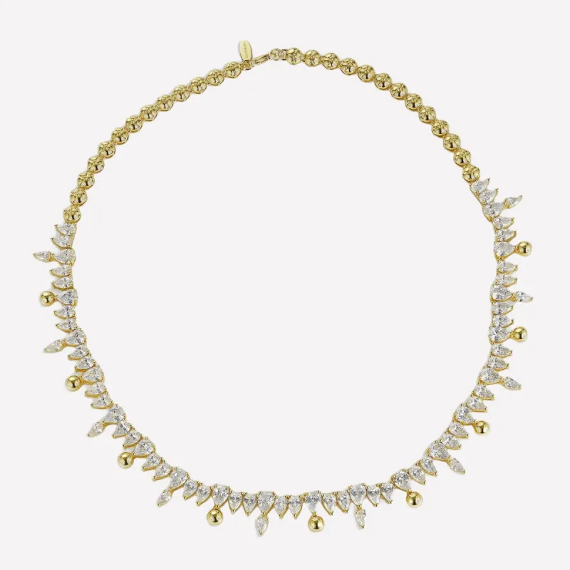 Roxane Ball Chain Necklace made by Bonheur Jewelry