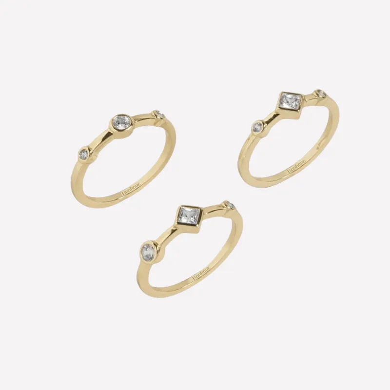 Bridgette Bezel Set Rings sold by Bonheur Jewelry