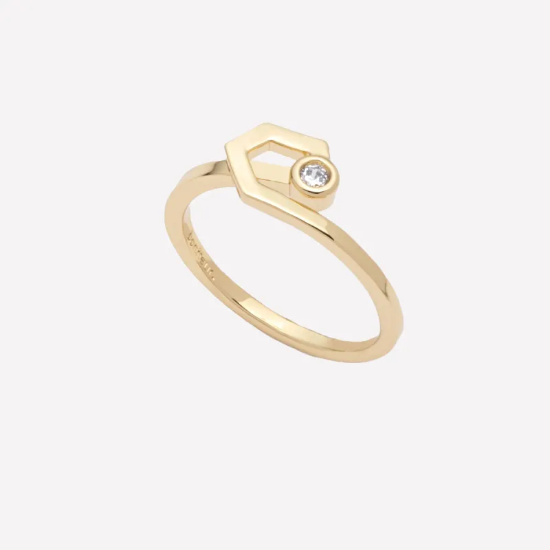 Julien Radiant Bezel Ring made by Bonheur Jewelry