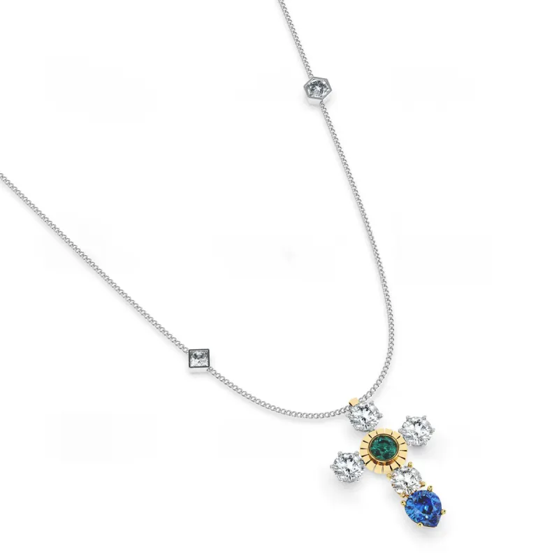 Talia Cross Necklace sold by Bonheur Jewelry