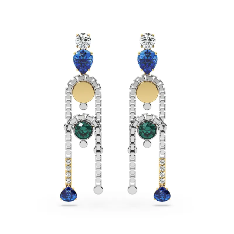 Kaia Gem Drop Earrings sold by Bonheur Jewelry