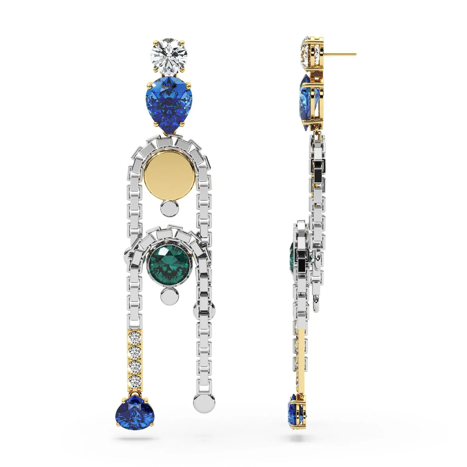 Kaia Gem Drop Earrings sold by Bonheur Jewelry product image thumbnail 2