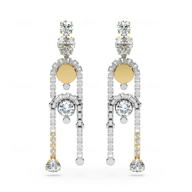 Kaia White Gem Drop Earrings sold by Bonheur Jewelry