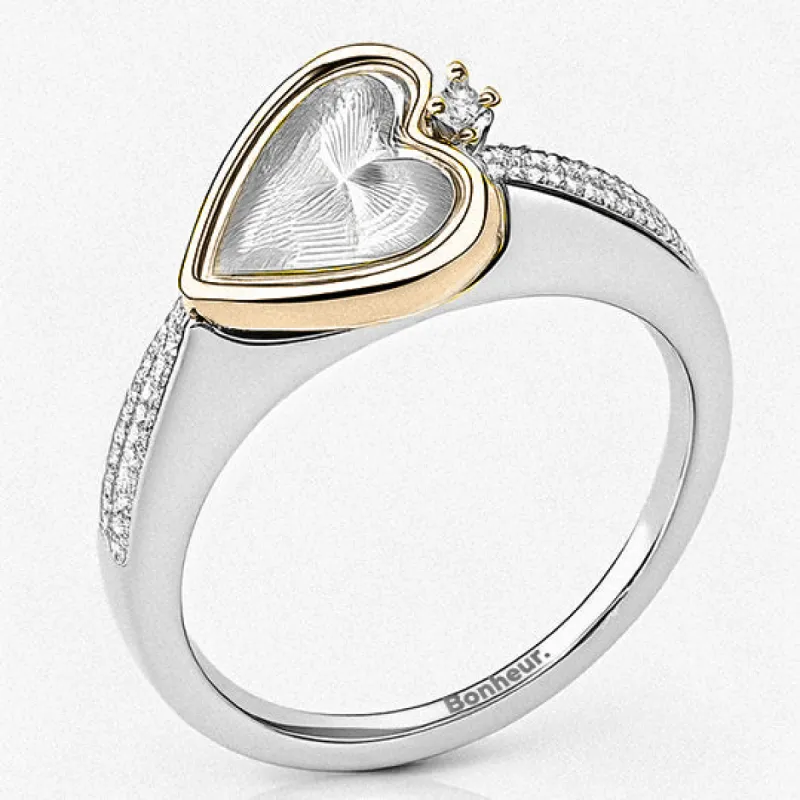 Laure Heart Stacking Ring sold by Bonheur Jewelry