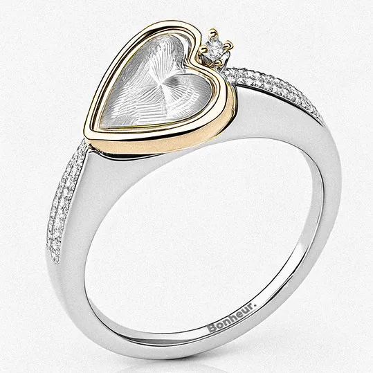 Laure Heart Stacking Ring sold by Bonheur Jewelry