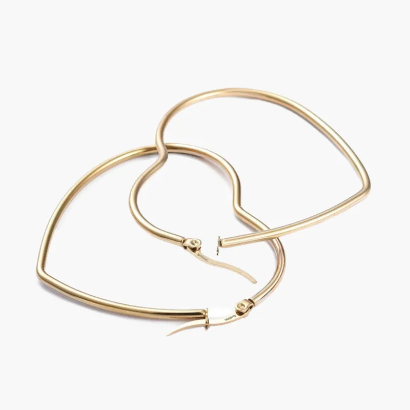 Selby Heart Hoops sold by Bonheur Jewelry