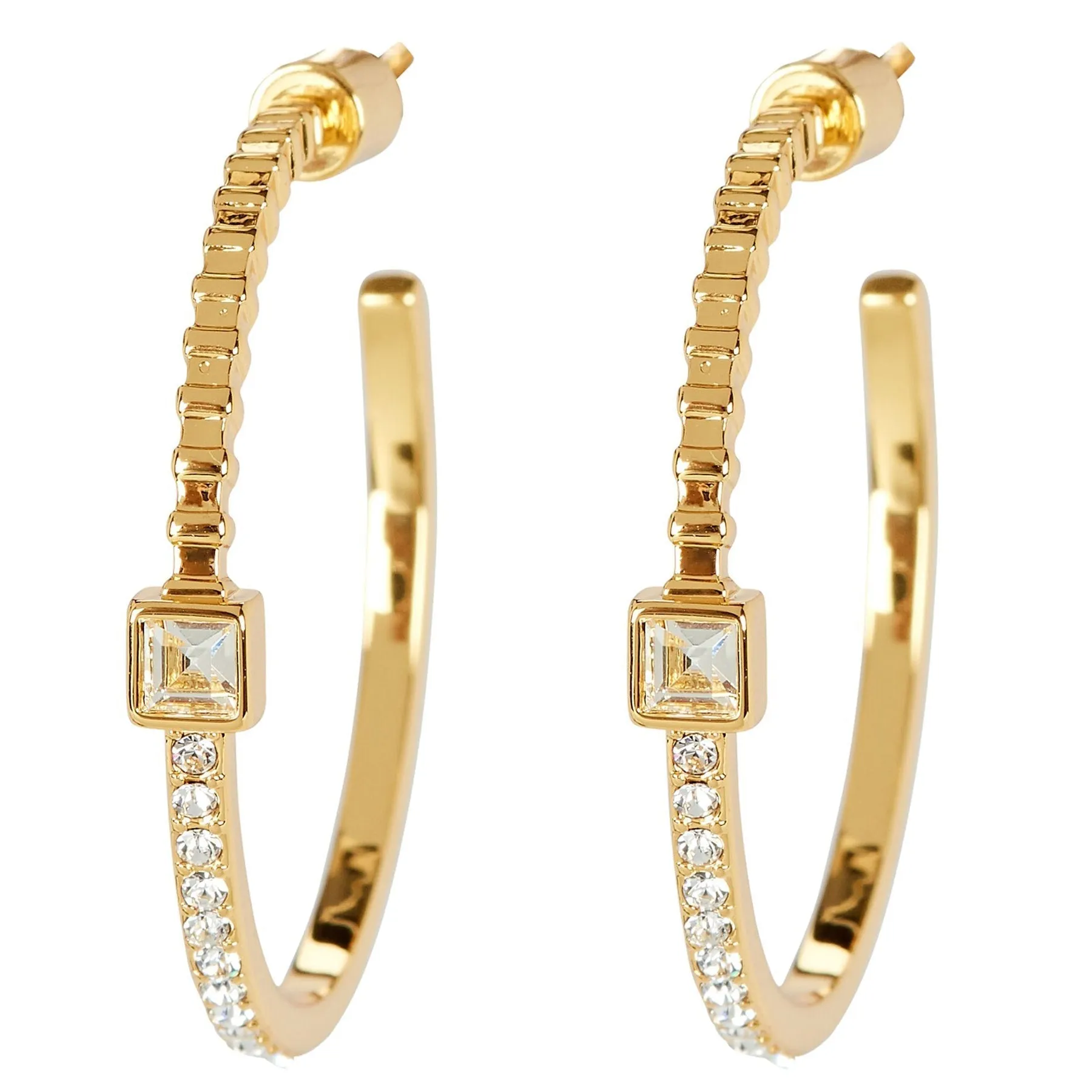 Maud Ribbed Hoop Earrings sold by Bonheur Jewelry product image thumbnail 4