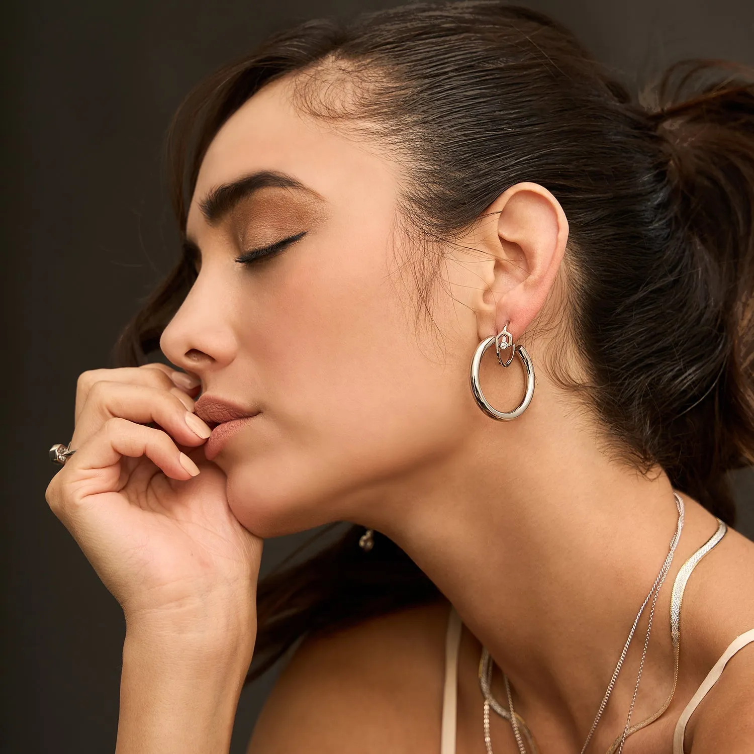 Julien Small Hoops sold by Bonheur Jewelry product image thumbnail 2