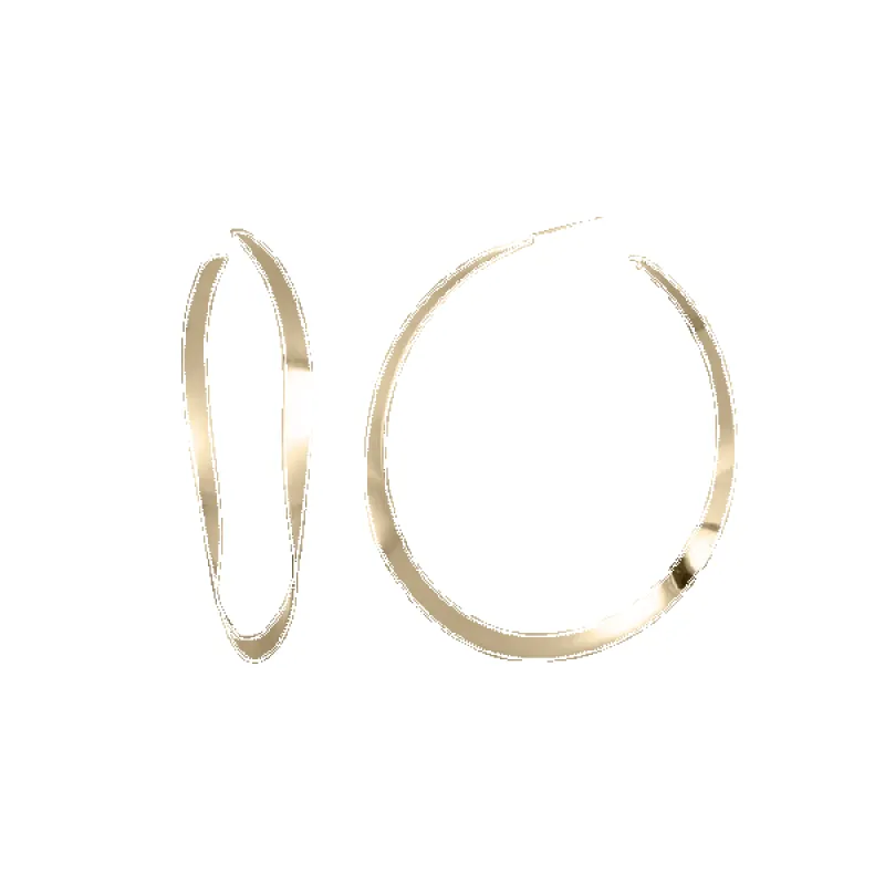 Renee Wave Hoop Earrings made by Bonheur Jewelry