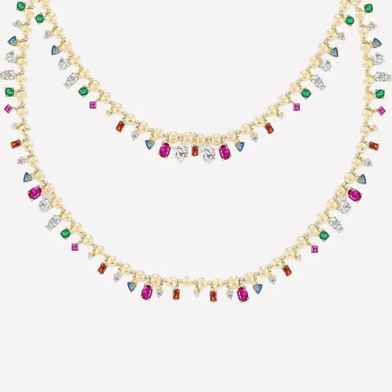 Noemi Colorful Beaded Necklace sold by Bonheur Jewelry