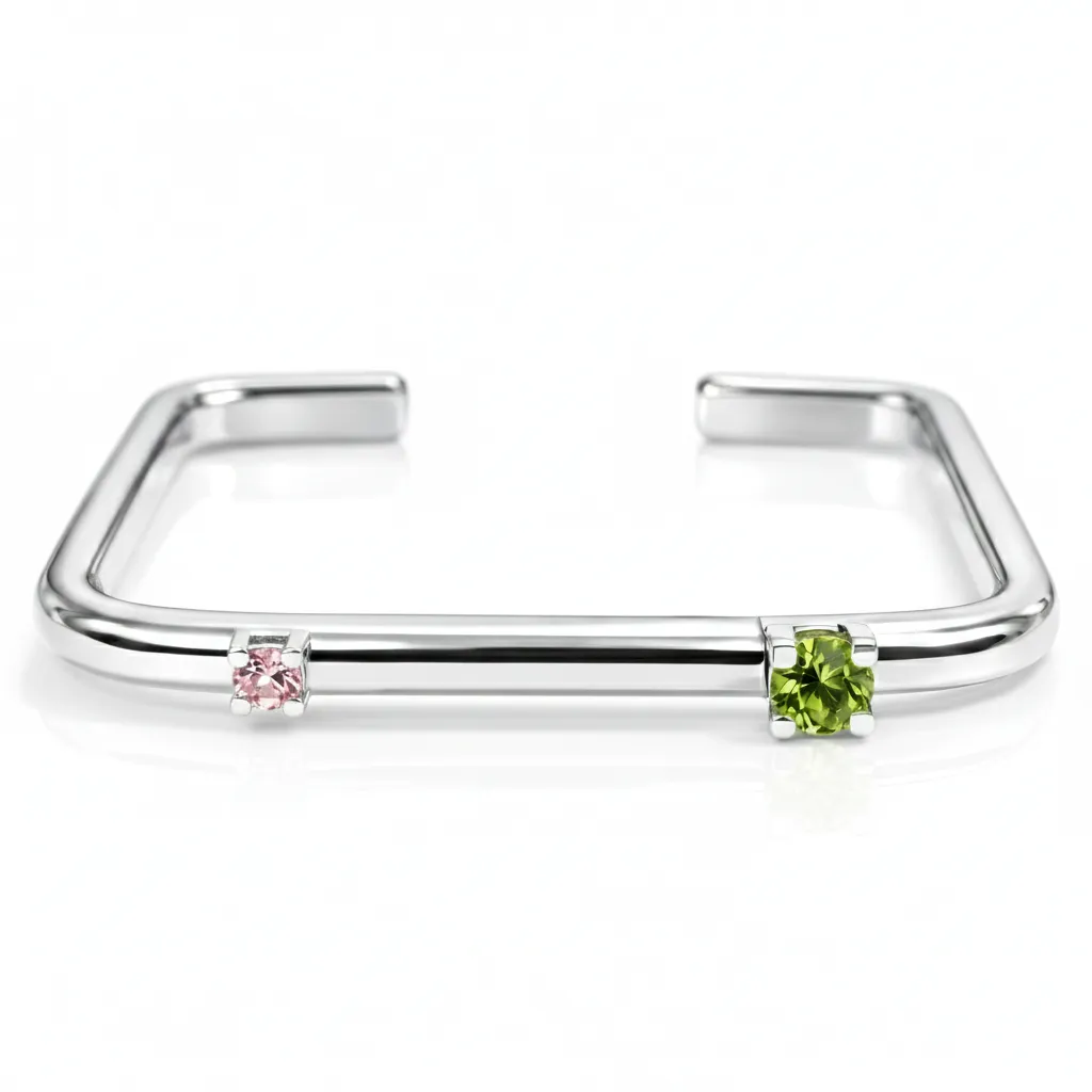 Brentwood Multi Gemstone Bangle Bracelet sold by Bonheur Jewelry