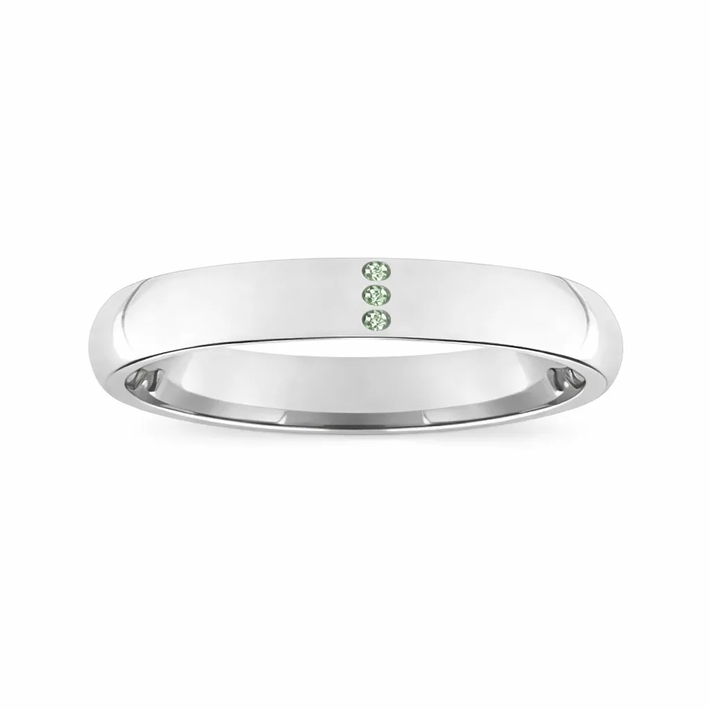 Soho Sterling Silver Round Peridot Ring sold by Bonheur Jewelry