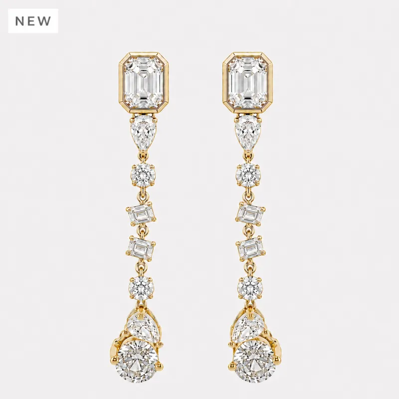Celeste Crystal Drop Earrings made by Bonheur Jewelry