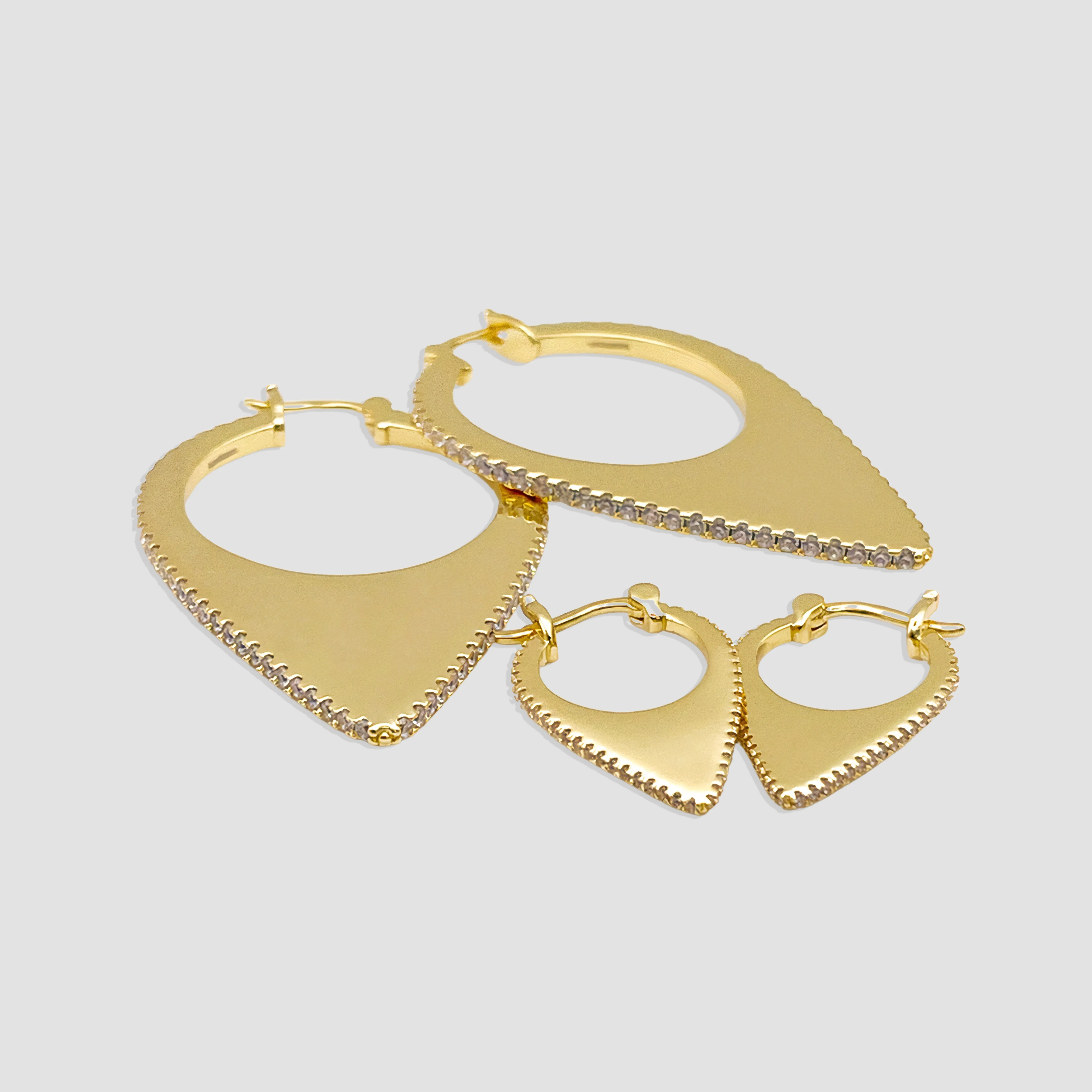 Large Violette Pave Hoops sold by Bonheur Jewelry product image thumbnail 5