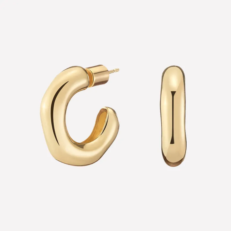 Lya Bubble Hoop Earrings sold by Bonheur Jewelry