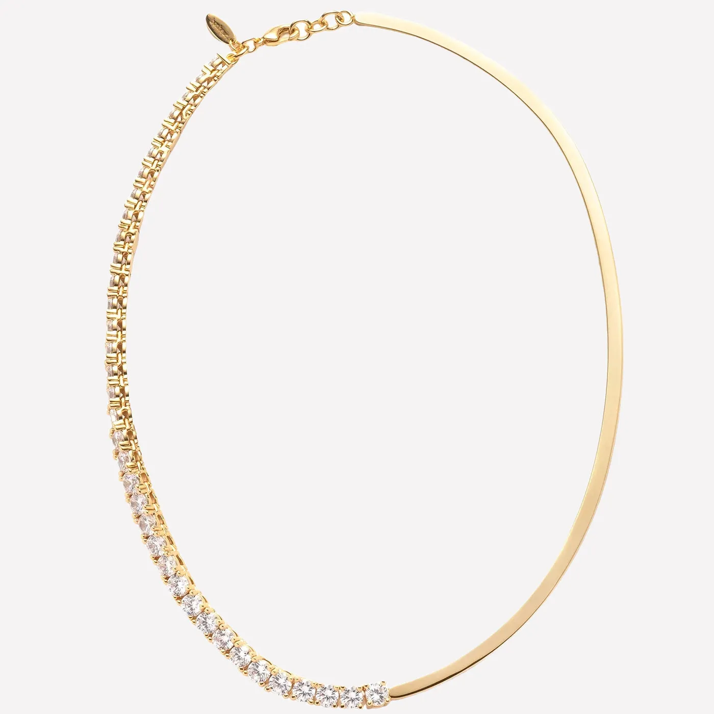 Anik Half Tennis Necklace sold by Bonheur Jewelry