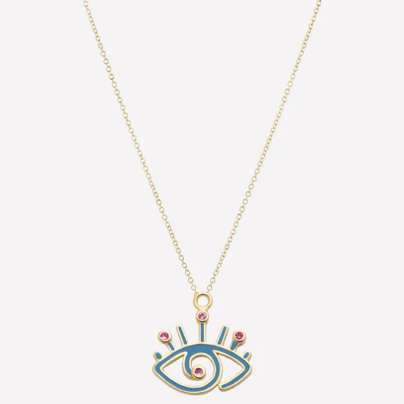 Shiva Protective Eye Necklace sold by Bonheur Jewelry