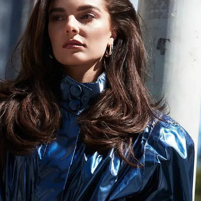 Estelle Chubby Gold Hoop Earrings sold by Bonheur Jewelry product image thumbnail 3