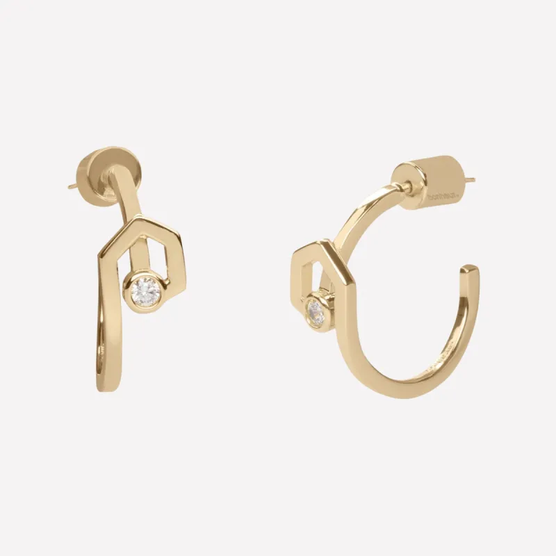 Julien Mini Hoop Earrings sold by Bonheur Jewelry
