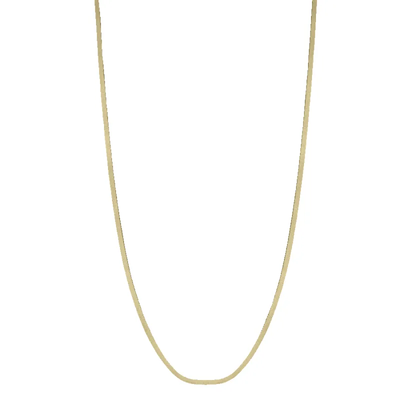 Georgia Herringbone Gold Chain Necklace sold by Bonheur Jewelry