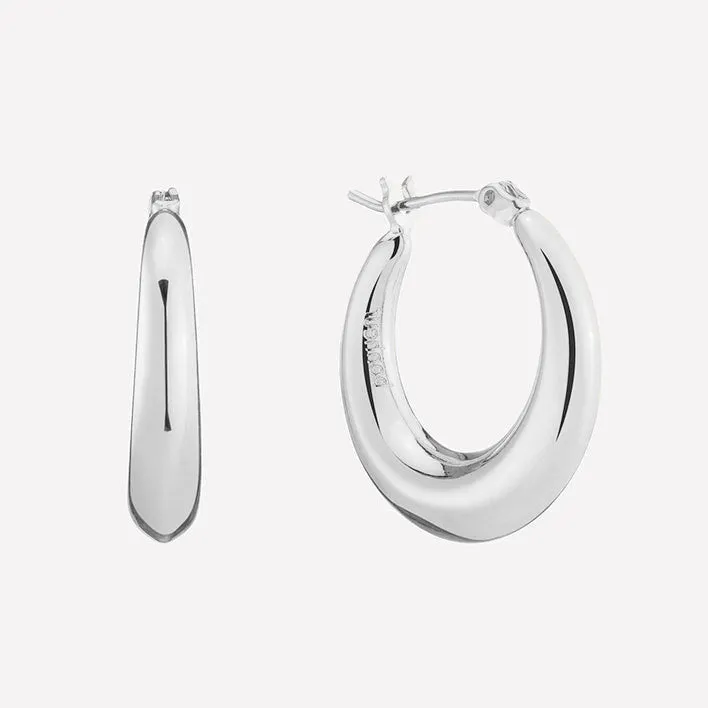 Puffed Hoop Earrings sold by Bonheur Jewelry product image thumbnail 4