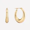 Puffed Hoop Earrings sold by Bonheur Jewelry